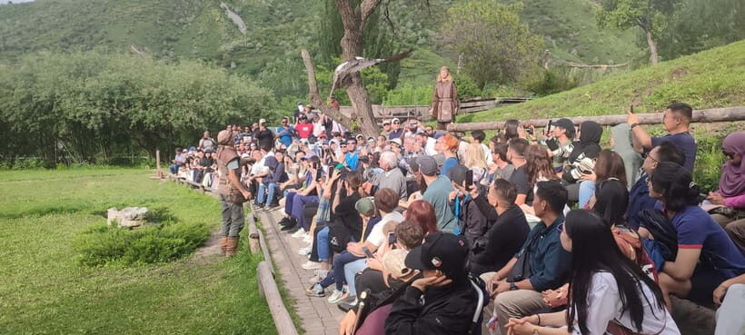 Almaty: Falconry show and Big Almaty Gorge - Alma-Arasan: The Photo Stop That Sets the Mood