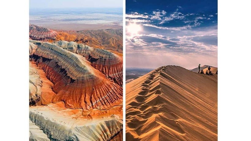 Two Day Tour to Altyn Emel: Singing Dune and Aktau Mountain - Day 1 route: Willow, Aktau ridges, and Katutau stone waves